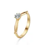 Pierścionek zaręczynowy złoty z diamentem AJPZ_095